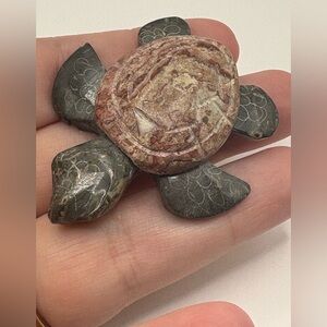 Hand Carved Stone Turtle Figurine Marble Onyx Soapstone Animal Decor